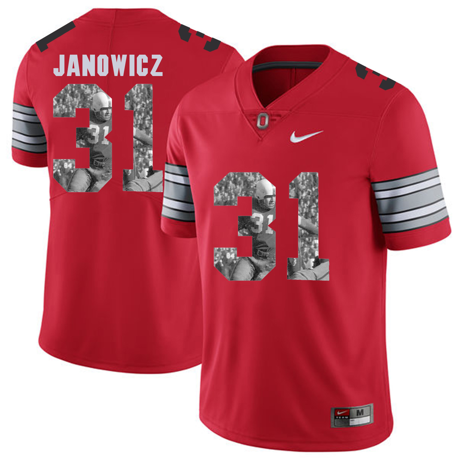 Men Ohio State #31 Janowicz Red Fashion Edition Customized NCAA Jerseys